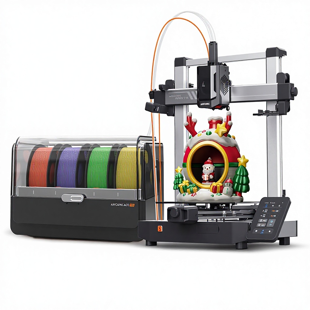 3D Printer - Kobra 3 V2 Combo 3Dプリンター用スマートマルチカラー印刷、600mm/sの印刷速度、PEIホットベッド、アクティブフィラメントプロトタイピング