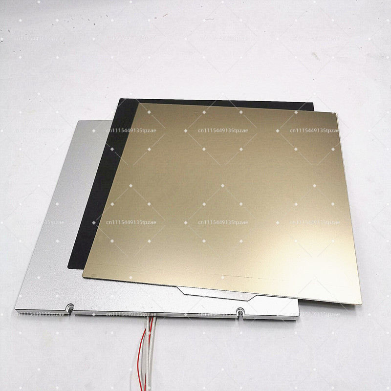 3D Printer Bed - 1 セットスーパーフラット鋳造アルミニウムビルドプレート PEI 加熱ベッドシリコンヒーター 110/220V 250/300/350mm