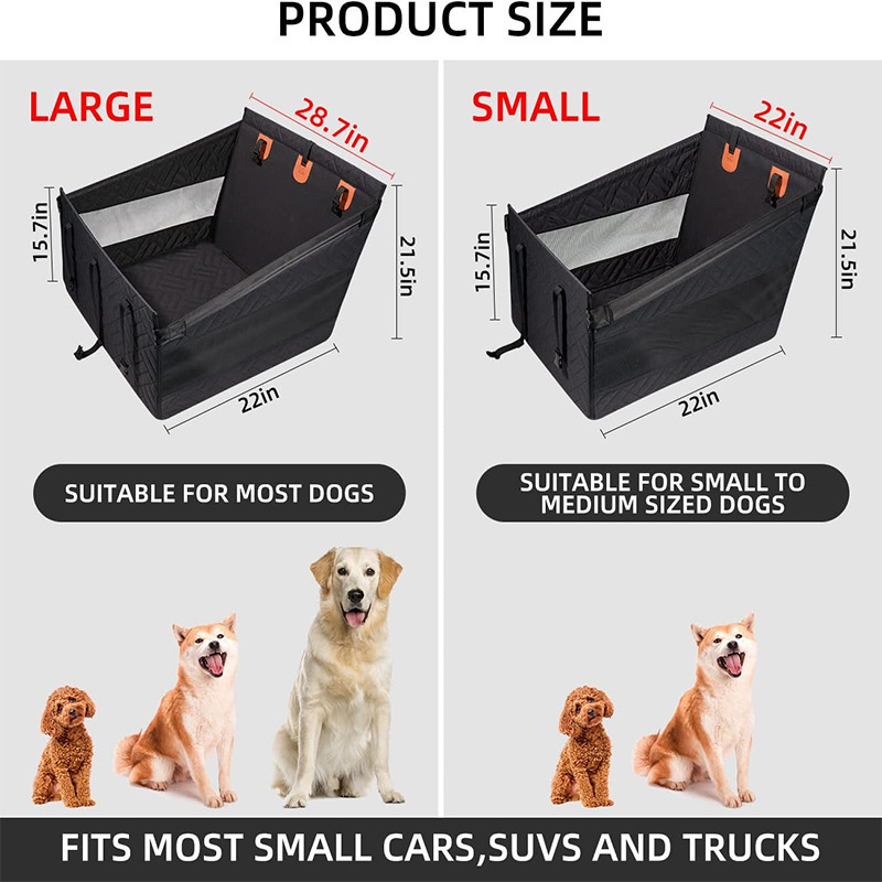 防水犬用カーシートパッドハードボトムネットリアシングルシート - Carriage Bed のレビューと価格