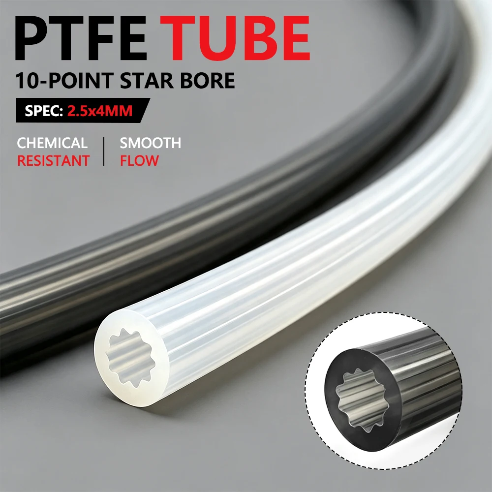 高温対応PTFEチューブ 4x2.5mm、星形の耐腐食性テフ - Bowden Tube のレビューと価格