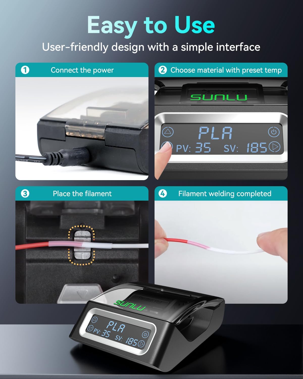 SUNLU FC01 フィラメントコネクター 急速加熱 3D - Abs Filament のレビューと価格