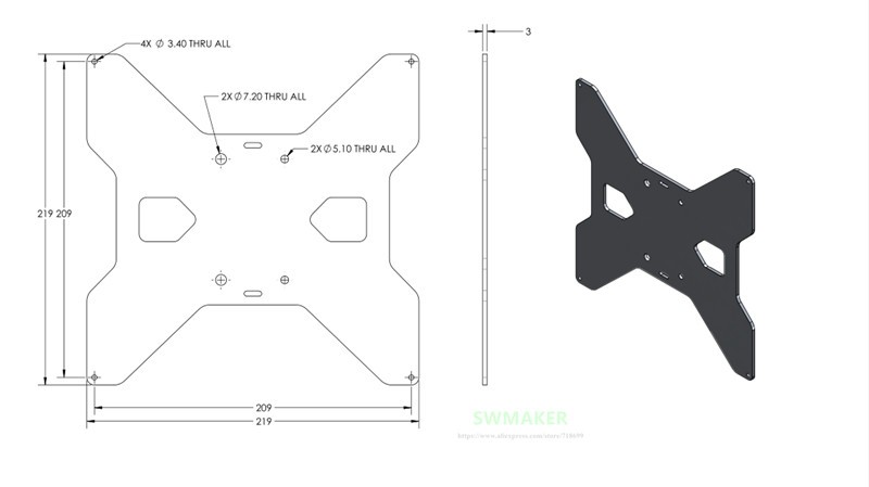 Tevo tantula-加熱サポートプレート,アルミニウム - 3D Printer Stand のレビューと価格